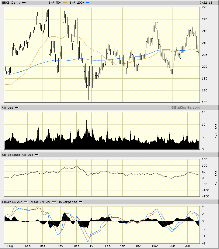 Berkshire Hathaway B Stock Price Chart